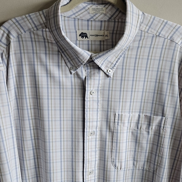 Onward Reserve Performance Plaid Button-Up Dress Shirt - Size XXL Tailored-Fit - Picture 2 of 8